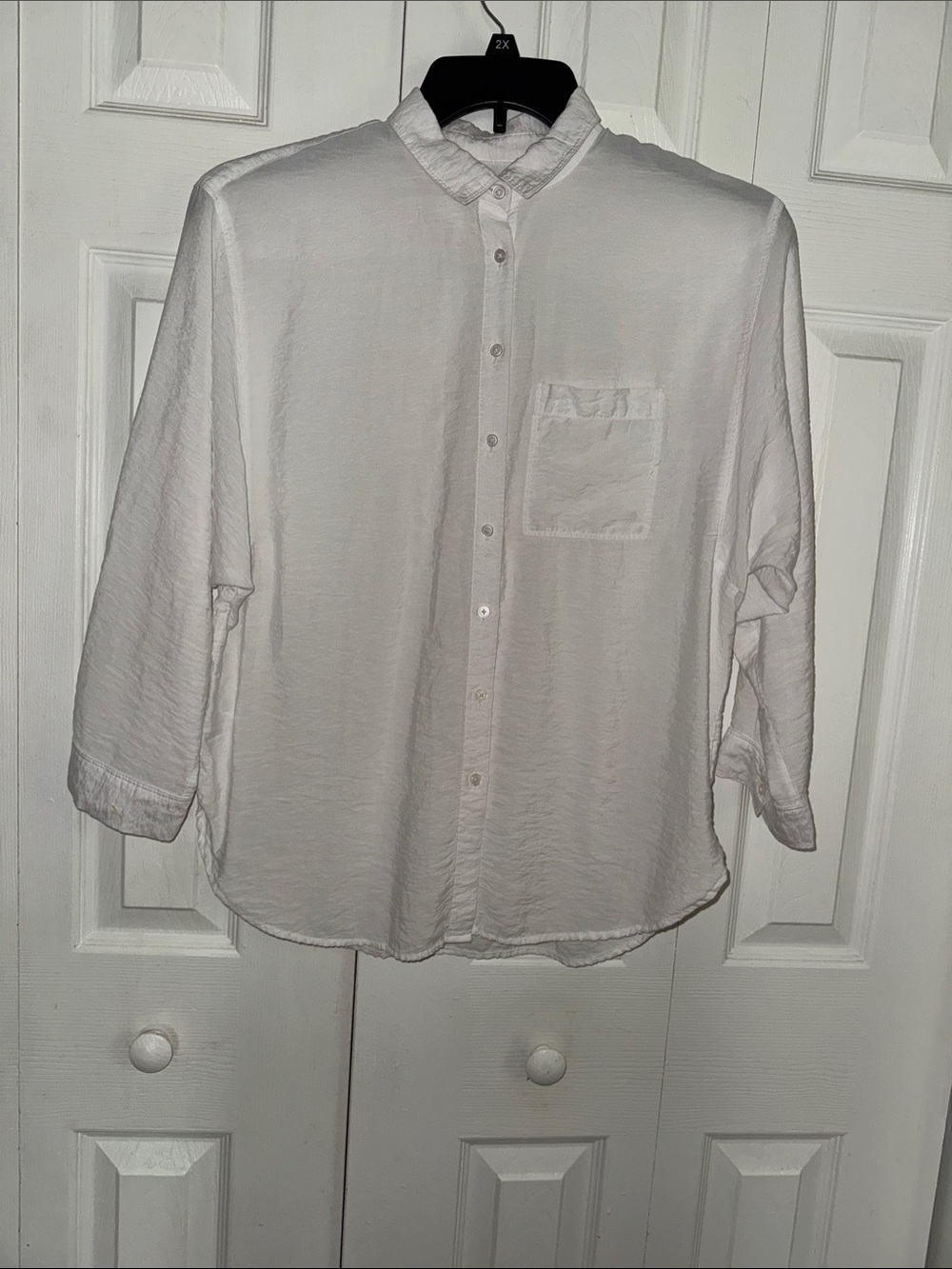LOFT White Button-Down Shirt